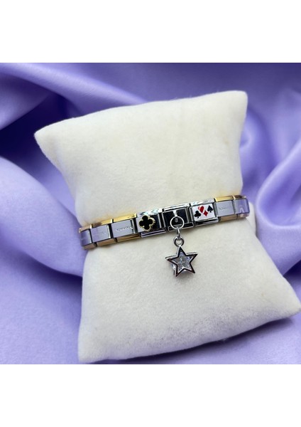 Çelik Italyan Charm Bileklik