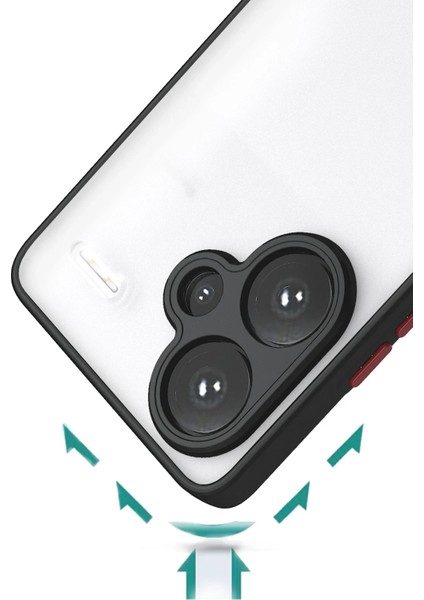 Xiaomi Redmi Note 13 Pro Plus Kılıf Montreal Silikon Kapak - Siyah Inslm