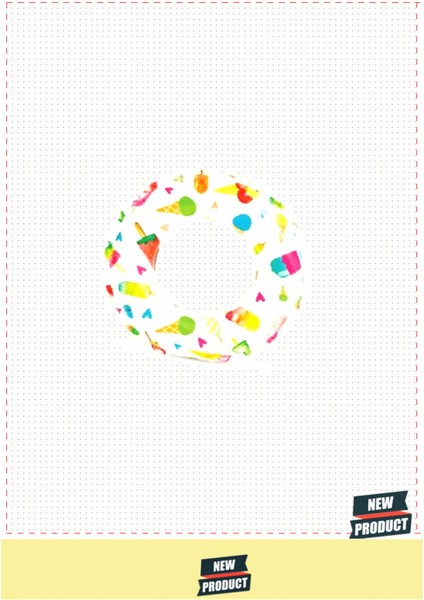 Renkli 61 cm Simit Çocuk Eğitici Oyuncak Seti, 5 Litre Kapasiteli