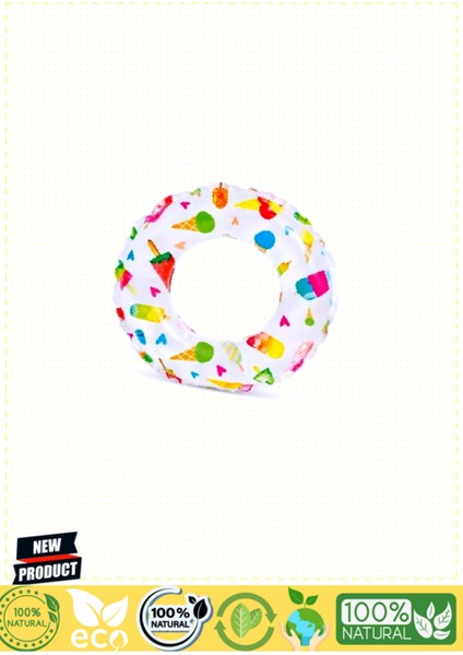 Renkli 61 cm Simit Çocuk Eğitici Oyuncak Seti, 5 Litre Kapasiteli