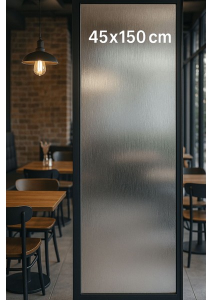De 45X150CM Dekoratif Ince Dokulu Cam Filmi Statik Kaplama Mutfak Ofis Banyo Pencere