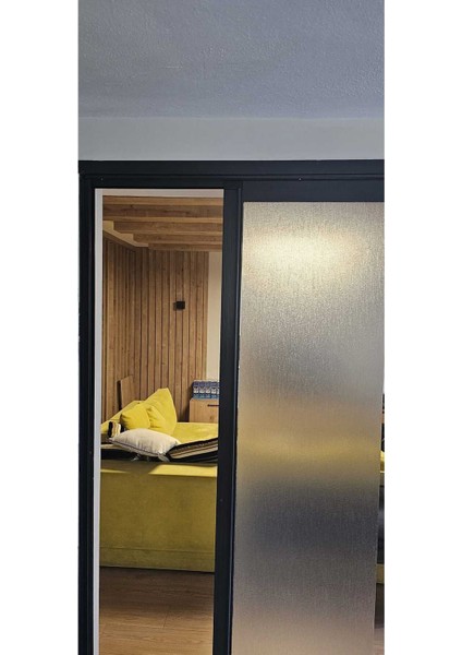 De 45X150CM Dekoratif Ince Dokulu Cam Filmi Statik Kaplama Mutfak Ofis Banyo Pencere