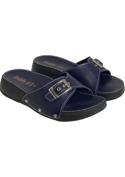 13024 Lacivert Anatomik Kadın Terlik
