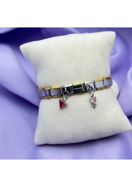 Çelik Italyan Charm Bileklik modelleri