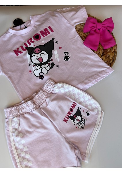 Kız Çocuk Kuromi Lila Şortlu Takım