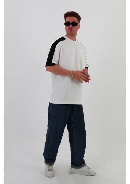 Omuz Şeritli Oversize Erkek T-Shirt