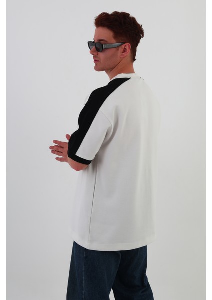 Omuz Şeritli Oversize Erkek T-Shirt
