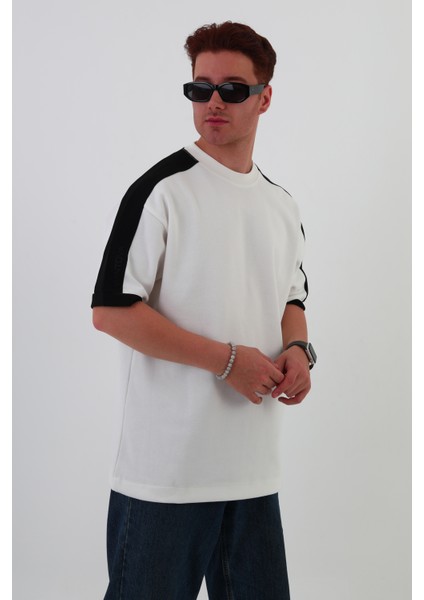 Omuz Şeritli Oversize Erkek T-Shirt