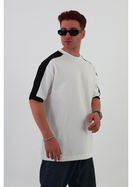 Omuz Şeritli Oversize Erkek T-Shirt