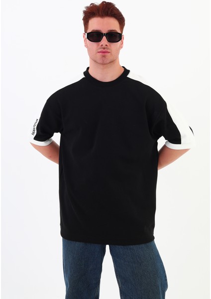 Omuz Şeritli Oversize Erkek T-Shirt