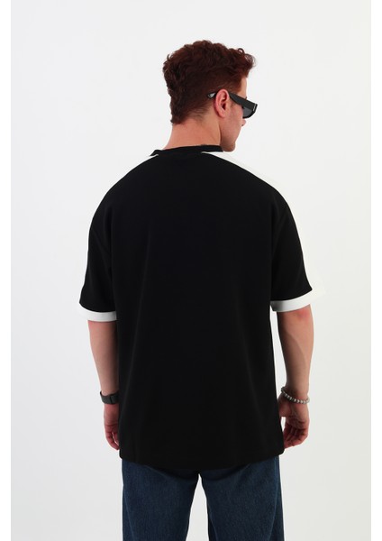 Omuz Şeritli Oversize Erkek T-Shirt