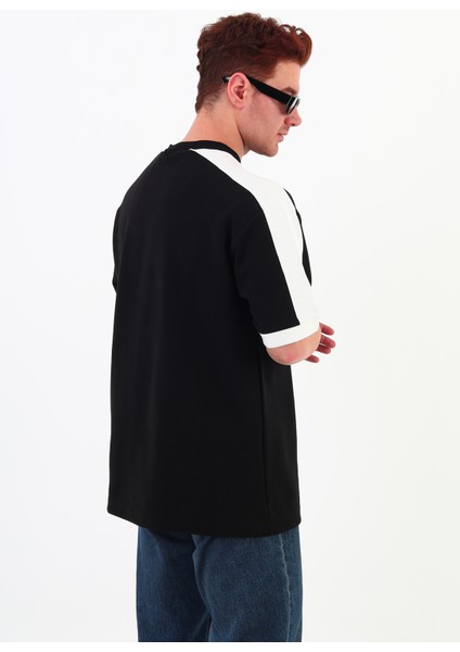 Omuz Şeritli Oversize Erkek T-Shirt