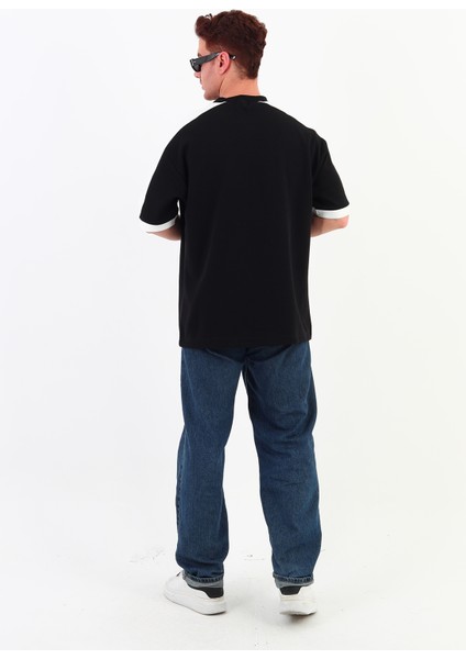 Omuz Şeritli Oversize Erkek T-Shirt