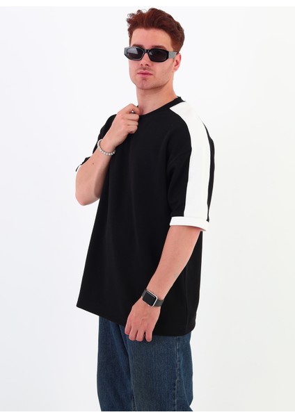 Omuz Şeritli Oversize Erkek T-Shirt