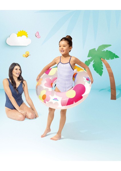 Renkli Çiçekli Çocuk Havuz ve Deniz Simiti, 81 Cm, +8 Yaş Için Ideal