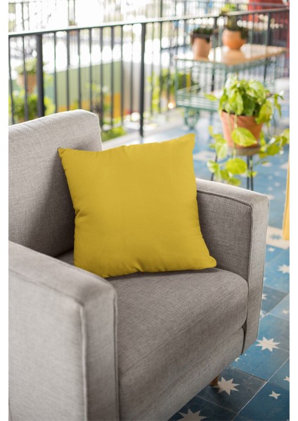 Sade Hardal Kırlent Kılıfı 43X43CM, Tay Tüyü Döşemelik Kumaş, Tek Renk, Şık Tasarım fiyatları