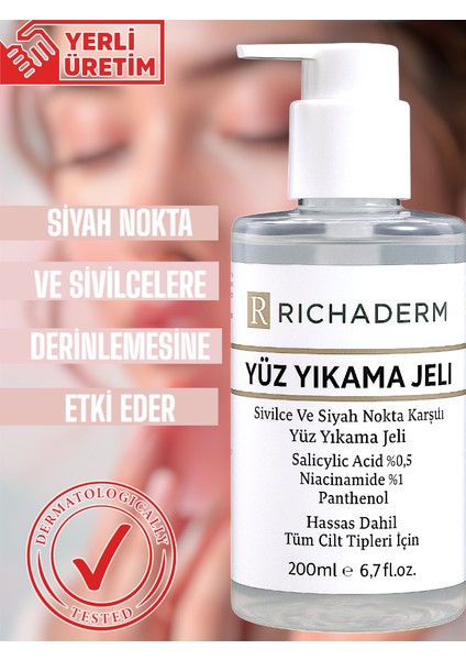 Siyah Nokta Karşıtı Yüz Yıkama Jeli - Gözenek Arındırıcı, Yağ Dengeleyici, 200 ml