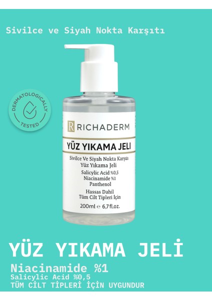 Siyah Nokta Karşıtı Yüz Yıkama Jeli - Gözenek Arındırıcı, Yağ Dengeleyici, 200 ml fiyatları