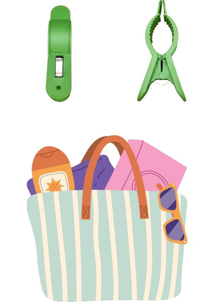 8'li Büyük Boy Plaj Havlu Mandalı, Çok Amaçlı Mandal, Havlu Tutucu, Şezlong Sabitleyici modelleri