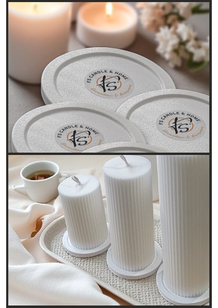 5'li Dekoratif Beton Mum Altlığı indirimleri