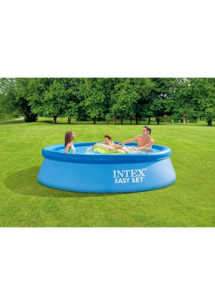 Mavi Intex Easy Kolay Kurulum Mavi Renkli Havuz 244X61 cm Easy Kolay Kurulum Şişme Havuz 244 x 61 6