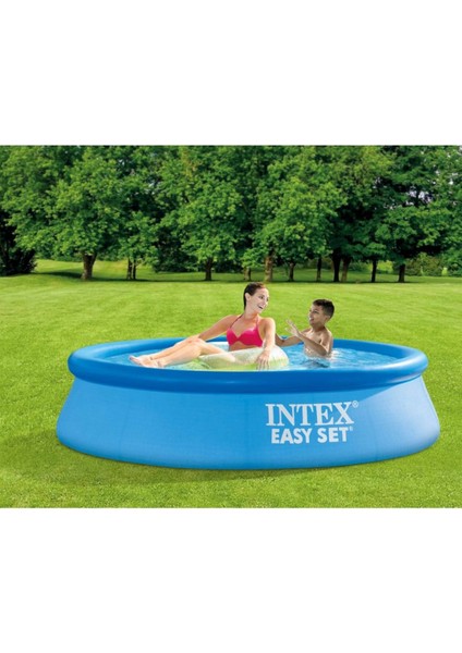 Mavi Intex Easy Kolay Kurulum Mavi Renkli Havuz 244X61 cm Easy Kolay Kurulum Şişme Havuz 244 x 61 6
