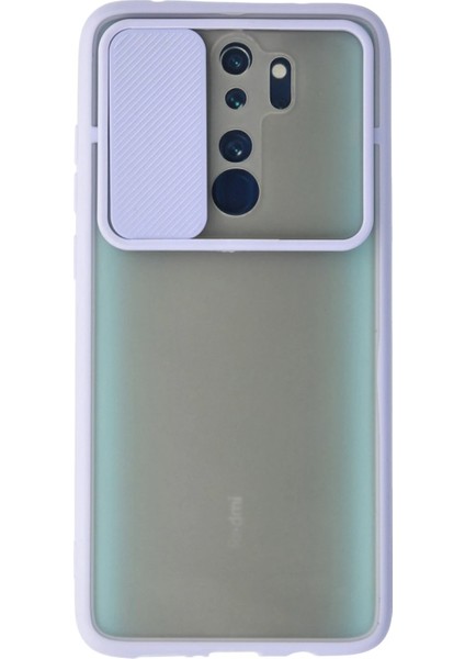 Xiaomi Redmi Note 8 Pro Kılıf Palm Buzlu Kamera Sürgülü Silikon - Lila Drstr