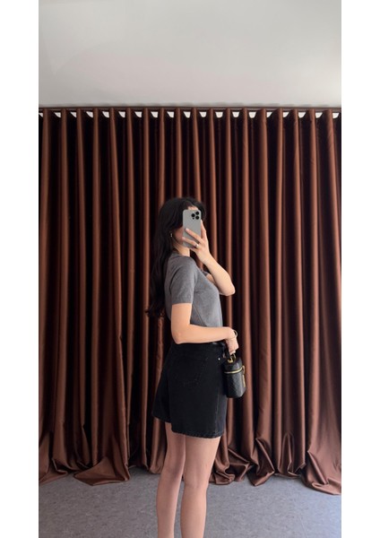 Şehir Boy Antrasit Denim Şort fiyatları