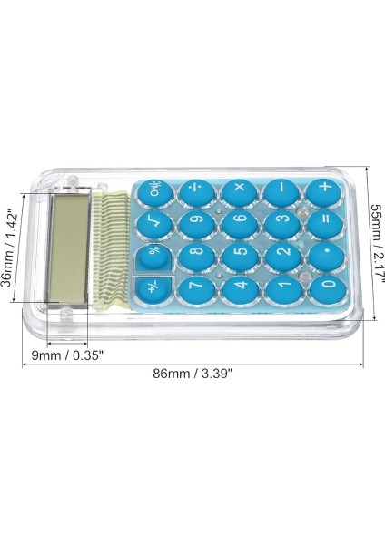 8 Haneli Mini Şeffaf Renkli Dijital Ofis Cep Hesap Makinesi fiyatları