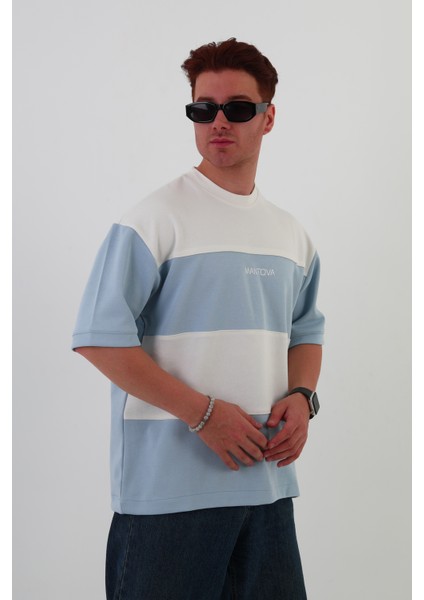 Skyline Oversize Erkek T-Shirt Siyah-Beyaz modelleri