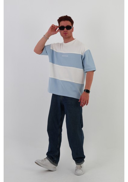 Skyline Oversize Erkek T-Shirt Siyah-Beyaz fırsatları