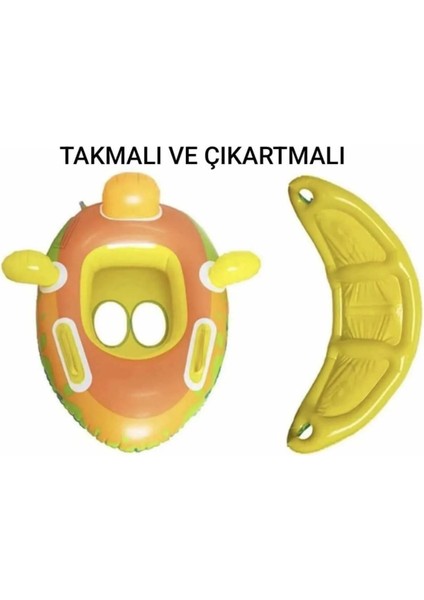 Cn Bebek Havuzu Şamandırası Yaş 1-4 Yaş Için Dinozor Bebek Yüzme Simidi Çıkartmalı Takmalı Deniz Si