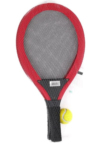 Renkli Sünger ve File Top Raket, 53 Cm, Eğlence ve Spor Için Harika Seçenek