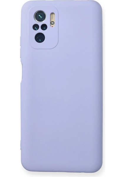 Xiaomi Redmi Note 10 Kılıf Nano Içi Kadife Silikon - Lila Drstr