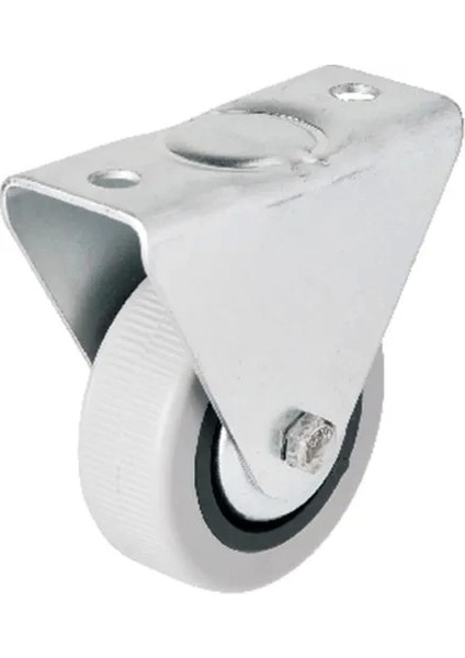 106 - 50 mm Sabit Kapaklı Gri Pvc Teker