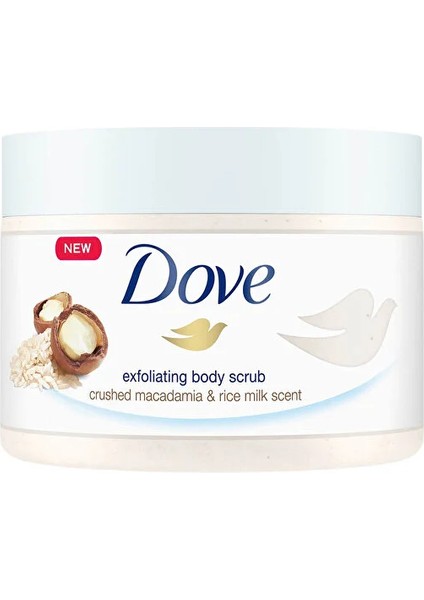 Vücut Peelingi - Macademia Fındığı & Pirinç Sütü - 225 ml