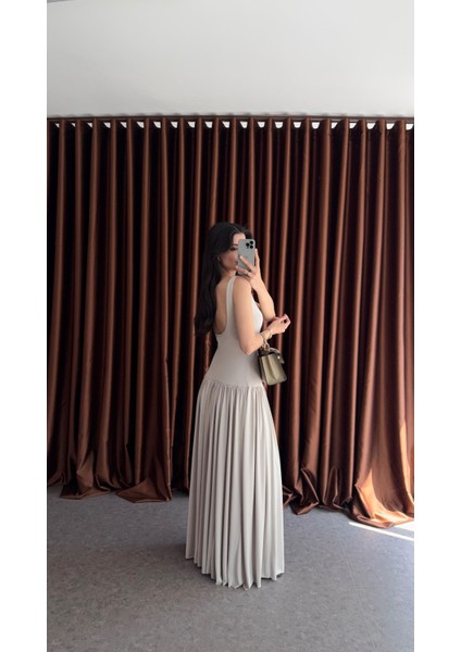 Krem Maxi Modal Elbise fiyatları