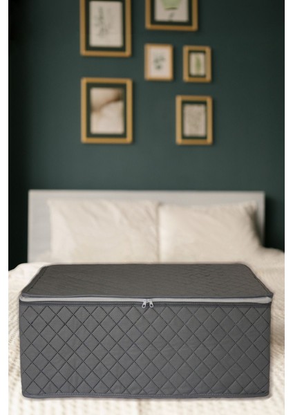 8 Adet Antrasit Kapitone Desenli Büyük Boy Hurç, 65X45X22CM, Şık ve Kullanışlı Büyük Boy Hurçler modelleri