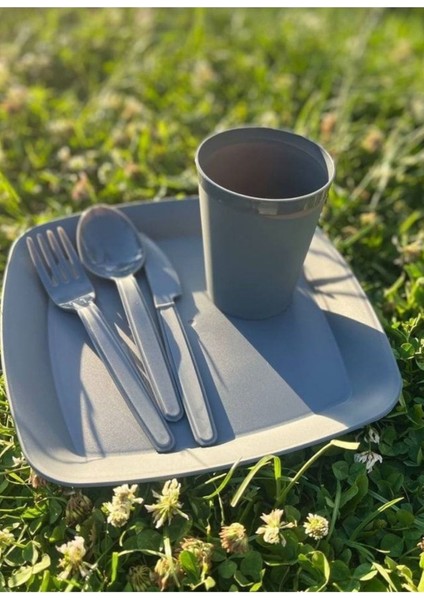 Tr 32 Parça Piknik Seti Sepet Çantalı Bardak, Çatal, Kaşık,bıçak,tabak Seti Beyaz Plastik modelleri