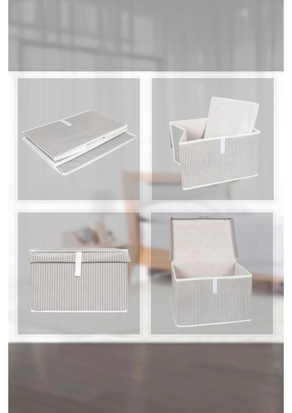 Kapaklı Kutu Hurç Mini 40X30X26 Cm, Şık ve Kullanışlı Saklama Çözümü