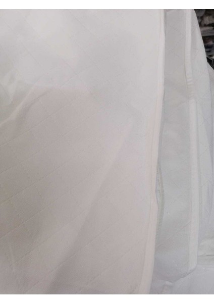 Büyük Boy Fermuarlı Hurç 100x50 cm Dayanıklı Beyaz Tela Kumaş Giysi ve Eşya Düzenleme Çantası