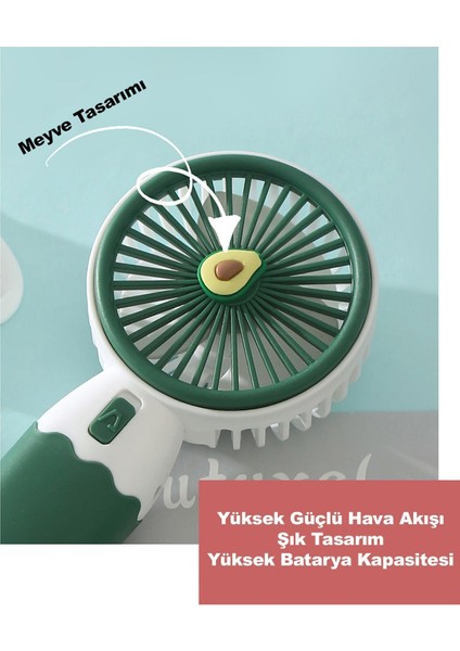 Mini Fan Masaüstü Taşınabilir Telefon Stantlı Vantilatör si Arada Taşı