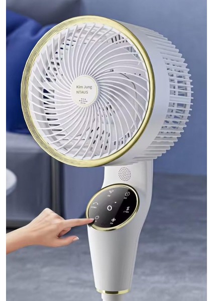 Beyaz Uzaktan Kumandalı Sessiz Vantilatör / 60° Salınım / Kademe Hız Ayarı / Uyku ve Rüzgar Modu
