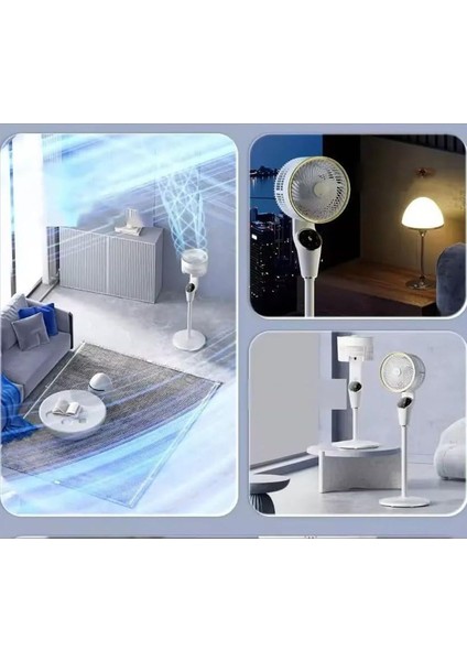 Beyaz Uzaktan Kumandalı Sessiz Vantilatör / 60° Salınım / Kademe Hız Ayarı / Uyku ve Rüzgar Modu