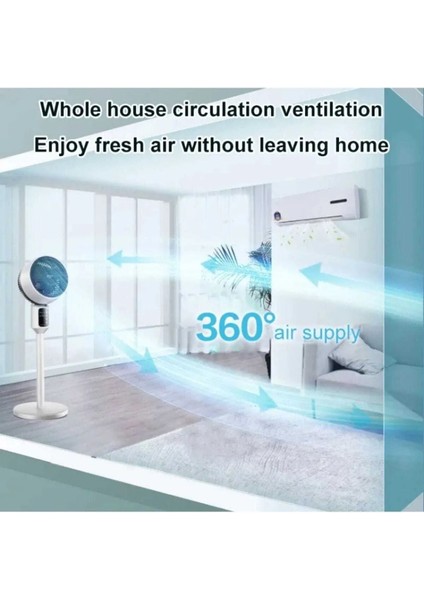 Beyaz Uzaktan Kumandalı Sessiz Vantilatör / 60° Salınım / Kademe Hız Ayarı / Uyku ve Rüzgar Modu