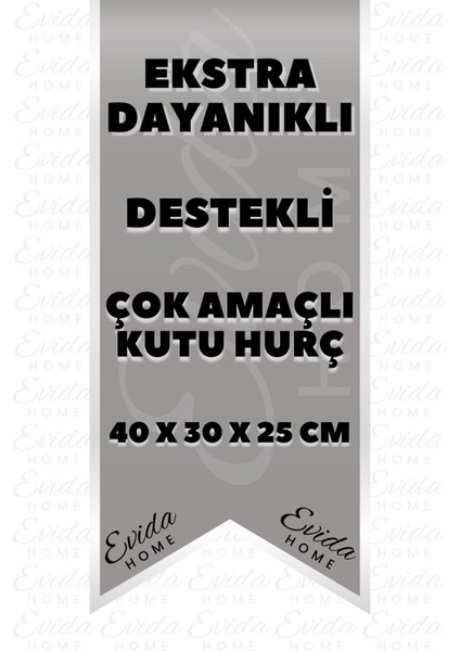 Gri Çizgili Çok Amaçlı Saklama Kutuları, 40X30X25, 3’lü Set indirimleri