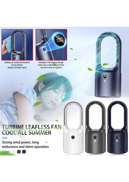 Mini Klima LED Ekran Masaüstü Soğutucu Soğutma Fanı Ev ve Ofis Için Taşınabilir Sessiz Şarjlı