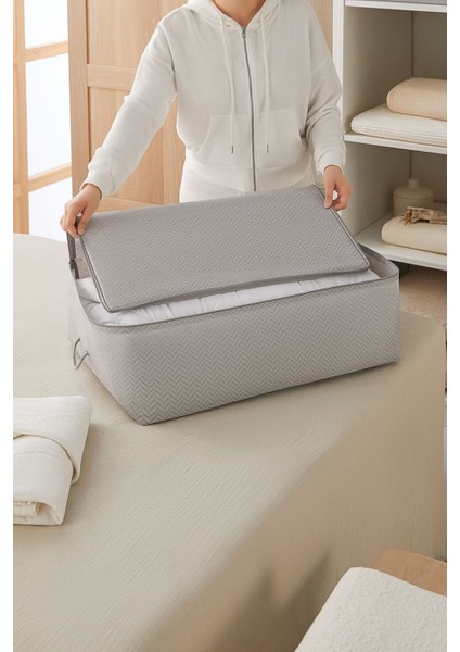 Yüksek Konforlu Gri Balıksırtı Baza Altı Yatak Yastık Seti 62X46X22 modelleri