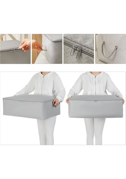 Yüksek Konforlu Gri Balıksırtı Baza Altı Yatak Yastık Seti 62X46X22 fırsatları