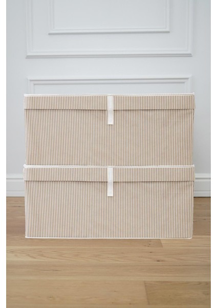 Çok Amaçlı Kapaklı Hurç Kutu 70X40X30, Kahverengi, 2'li Set indirimleri